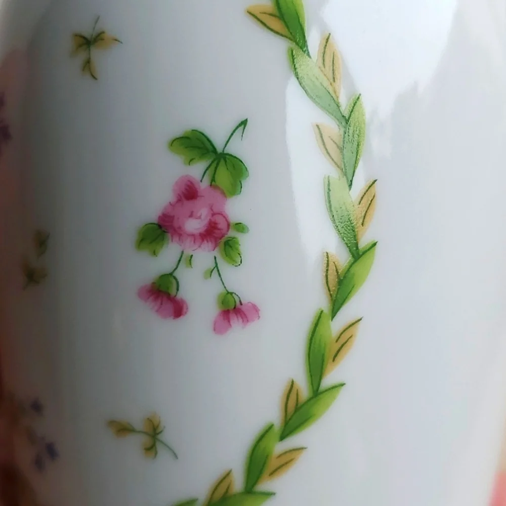 Limoges France Porcelain Floral Handpainted Vase